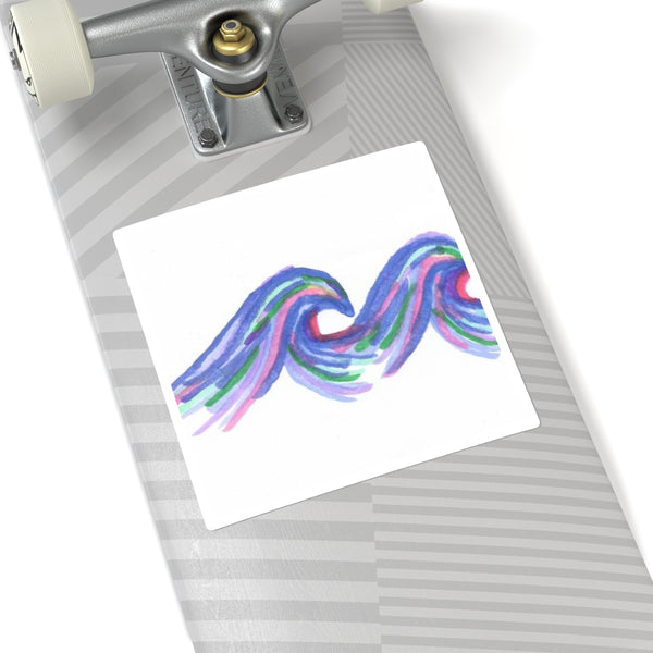 Ocean Waves - Square Stickers - EF Kelly