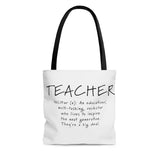 Teacher Tote, Educational Multi-Tasking Rockstar, Bag, Teacher Gift, Back to School, Beach Bag