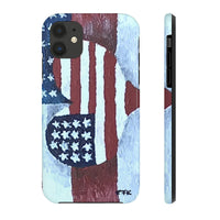 Phone Case, iPhone Case, iPhone 7 Case, iPhone 8 Case, iPhone 11 American Flag Love