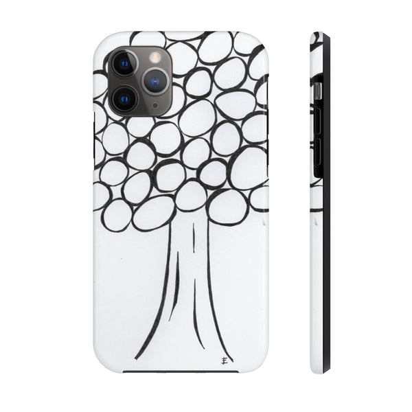 Phone Case, iPhone Case, iPhone 7 Case, iPhone 8 Case, iPhone 11 of Black and White Tree