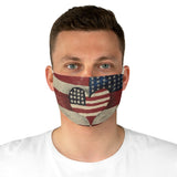 American Flag Love Fabric Face Mask