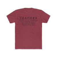 Male Teacher Shirt, Teacher Gift, Educational Multi-Tasking Rockstar, Men's Cotton Crew Tee