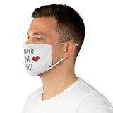 All We Need is Love & Coffee Fabric Face Mask