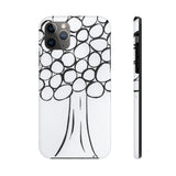 Phone Case, iPhone Case, iPhone 7 Case, iPhone 8 Case, iPhone 11 of Black and White Tree