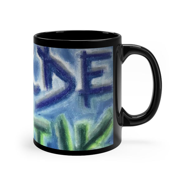 Black Coffee mug 11oz - ABZ - EF Kelly Design