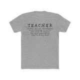 Male Teacher Shirt, Teacher Gift, Educational Multi-Tasking Rockstar, Men's Cotton Crew Tee
