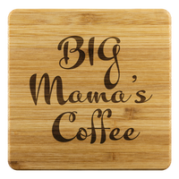Big Mama's Coffee Etched Bamboo Coasters