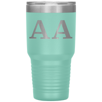 AA Anagram Tumbler 30 oz, Initials Gift, Travel Mug