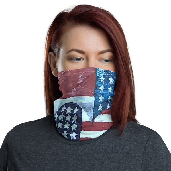American Flag Love, Face Mask, Face Shield, Headband, Bandana, Neck gaiter